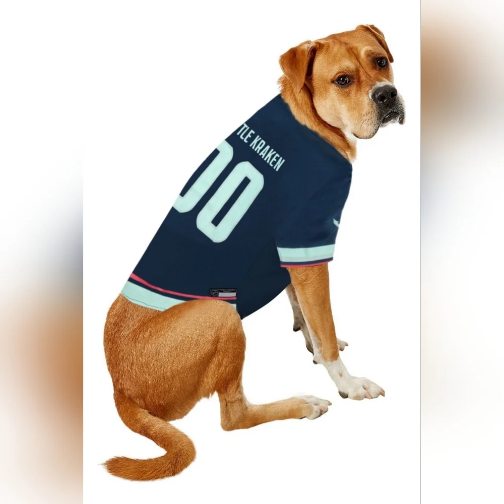 NWT NHL Seattle Kraken Pet Jersey Officially Licensed Dog Cat Shirt Size Medium